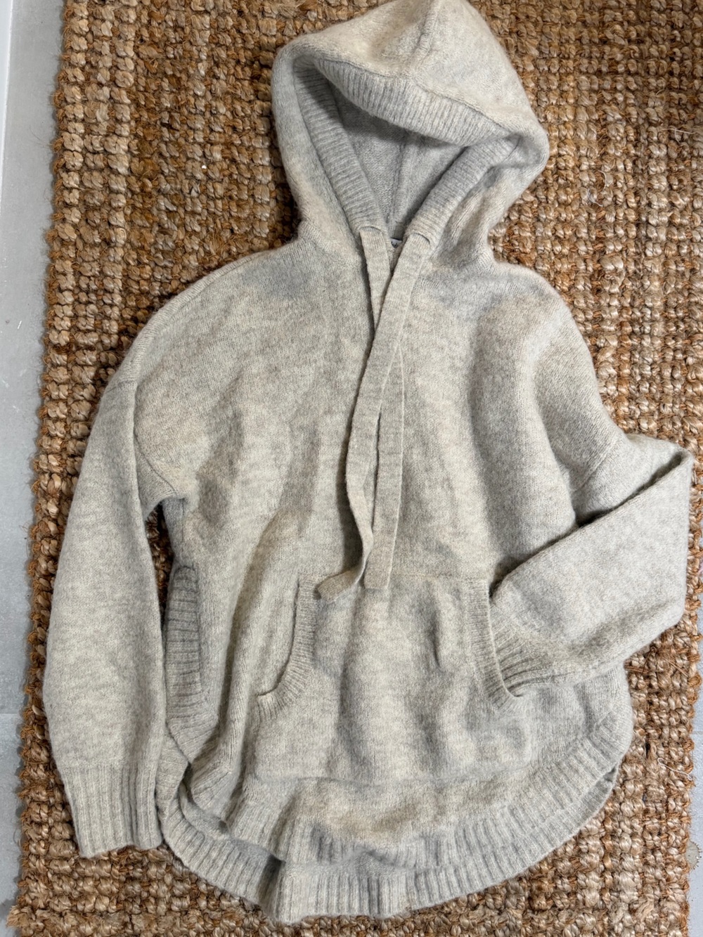 Madewell oatmeal Hooded Knit Sweater